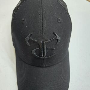 True Timber Camo Baseball Cap Hat All Black Mesh Adjustable Hunting Outdoors